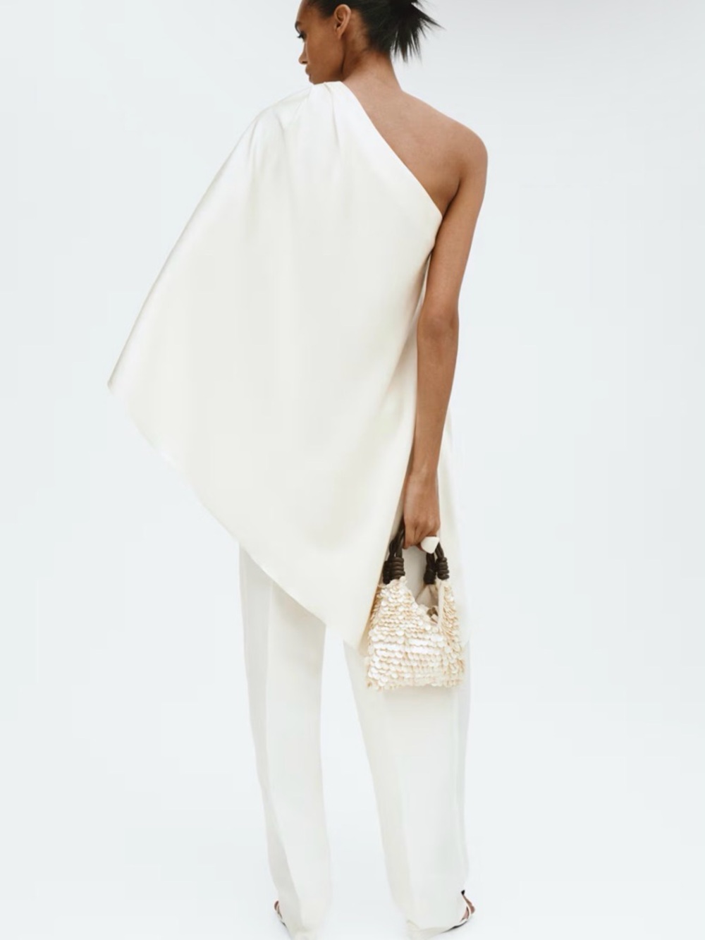 H&M One-Shoulder Satin Top - Picture 7 of 7